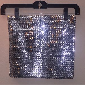 Sequin crop top